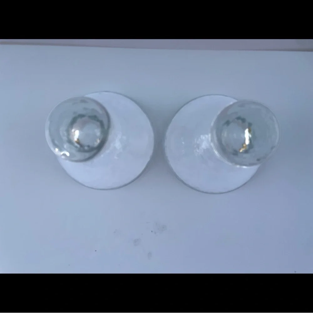 Glass Hammered Cocktail / Dessert Bowls – Set of 2